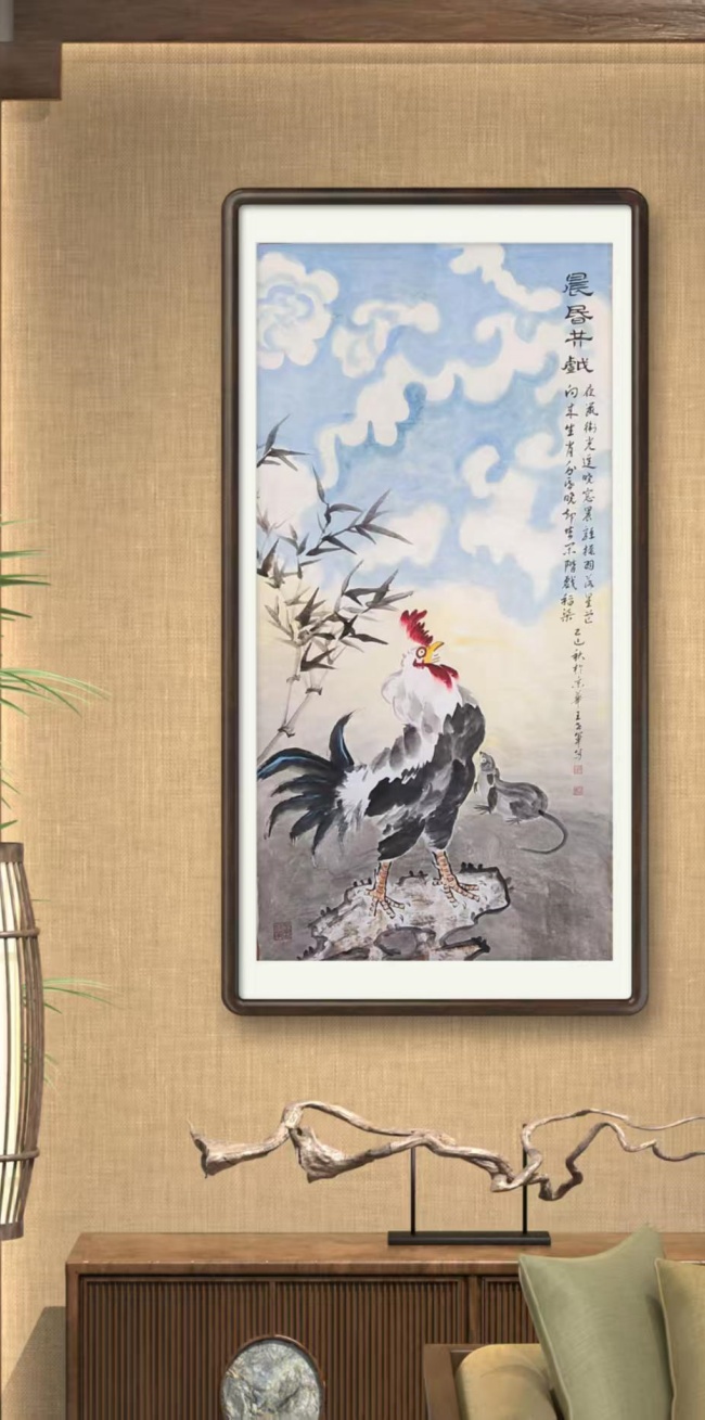 十二生肖系列国画《晨昏共戏》创作谈——以鸡与鼠的意象重构为核心(图3) 十二生肖系列国画《晨昏共戏》创作谈——以鸡与鼠的意象重构为核心(图3)